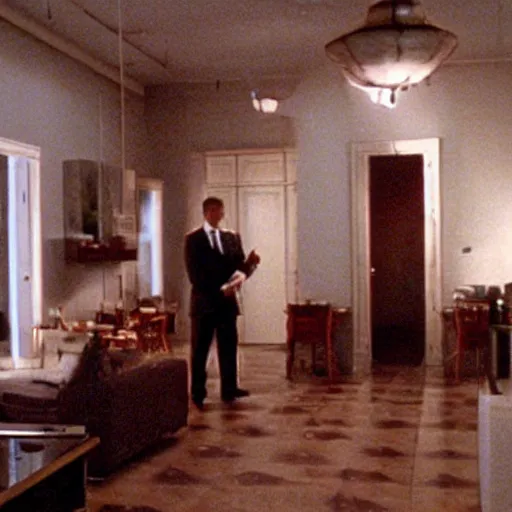 Image similar to still of roman house in los angeles, in american psycho ( 1 9 9 9 )