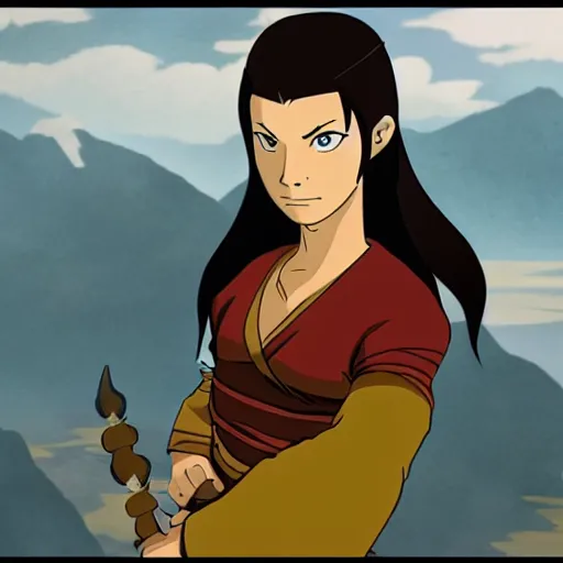 Image similar to Evangeline Lilly in Avatar: the last airbender, designed by Bryan Konietzko