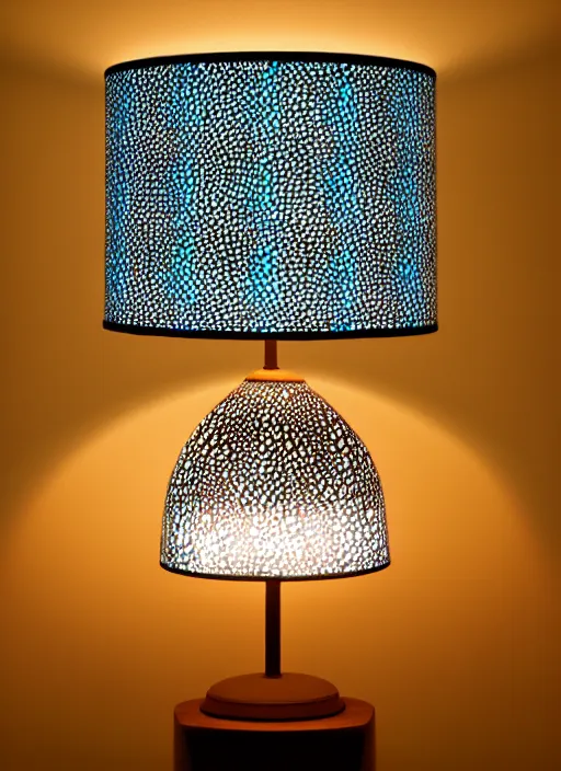 Image similar to A large lamp with fabric lampshade designed by Petros Afshar