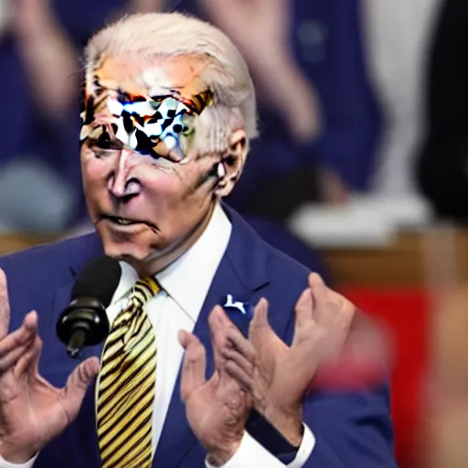 Prompt: Joe Biden joins the Pirus Bloods Gang