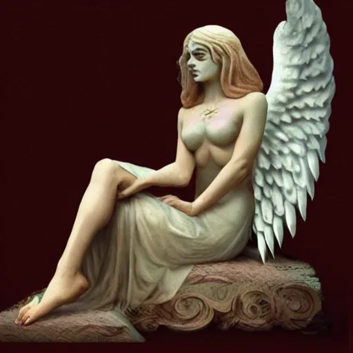 Prompt: my Goddess would dismember the limbs of my fallen sisters and give me new ones, angel girl