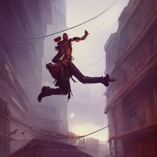 Image similar to First person POV of a character jumping through the window of a tall building in a bustling steampunk city built in the desert, game concept art, artstation, digital painting