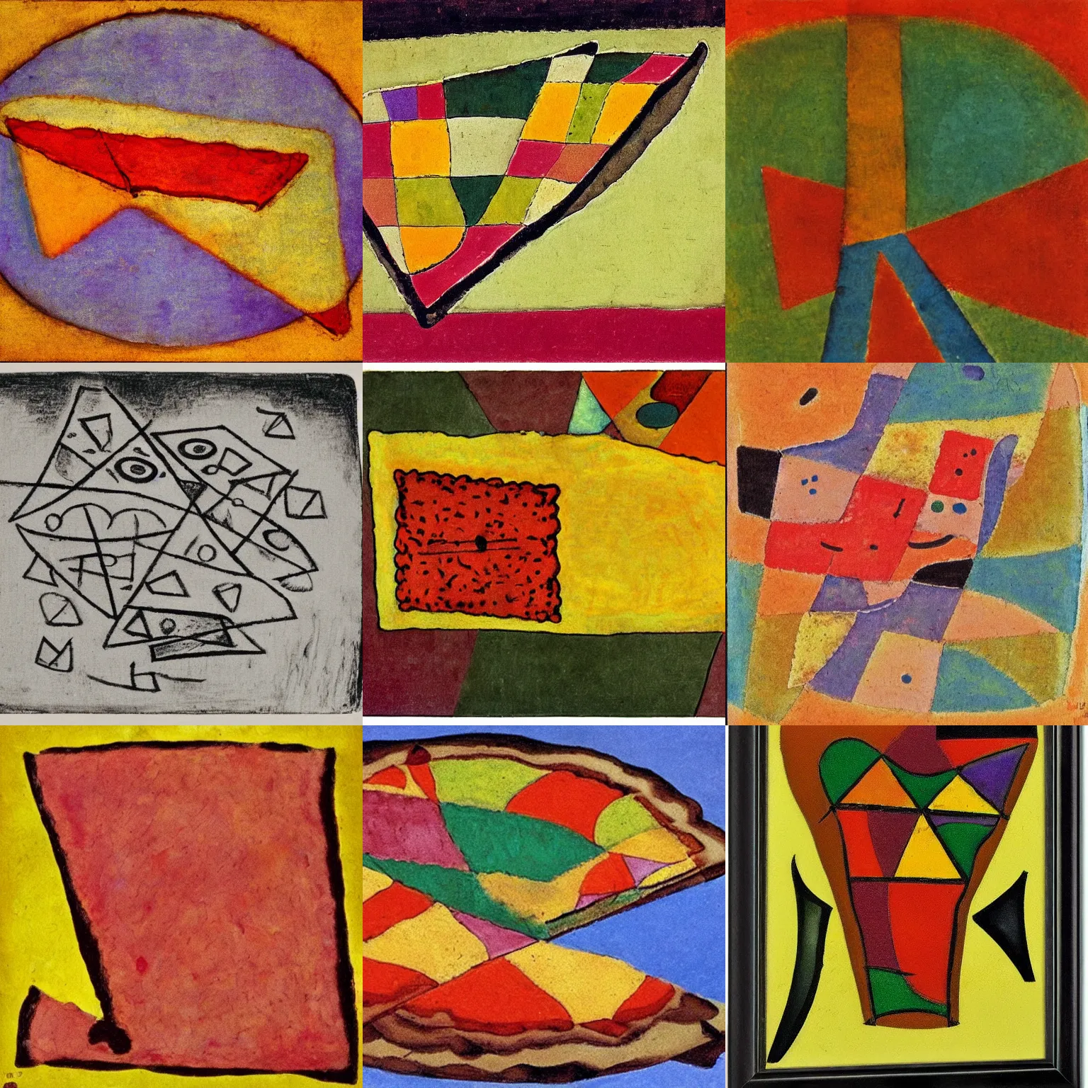 Prompt: Slice of Pizza - Paul Klee