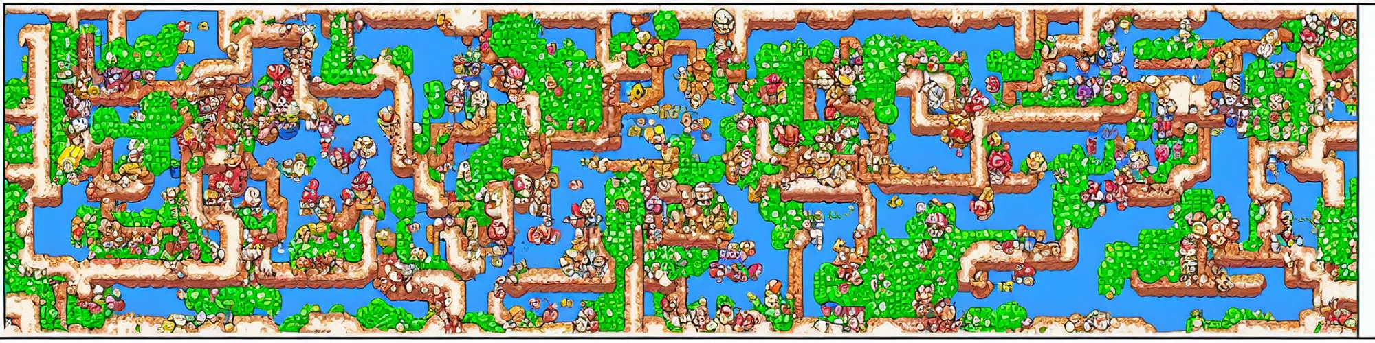 Image similar to super mario bros 3 level