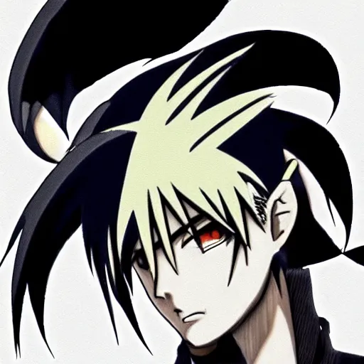 Image similar to Kempachi with an undercut haircut, Anime art, Bleach,