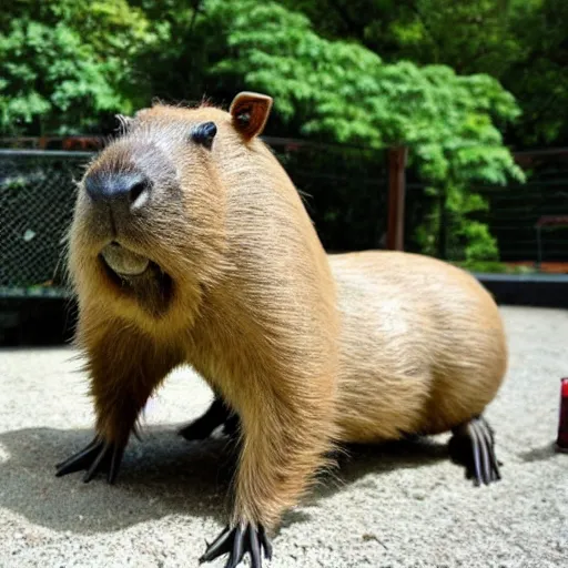 Image similar to robot capybara