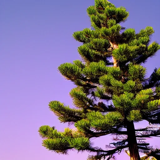 Prompt: Pink pine tree