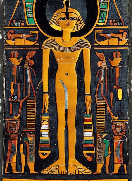 Image similar to Gaia as an Egyptian god