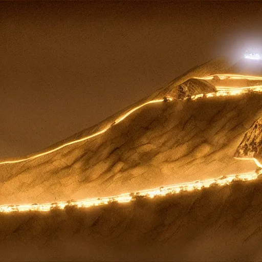 Image similar to photograph of tafira mountain, hyperrealistic, dynamic lighting,