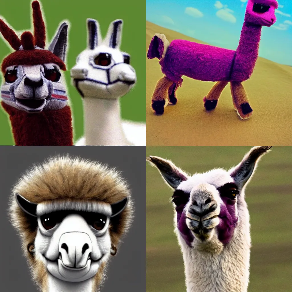 Prompt: a llama in the style of star fox