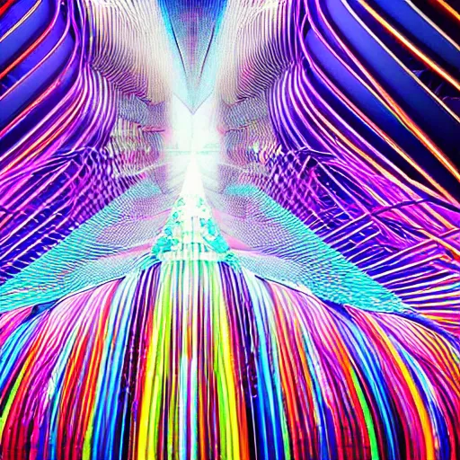 Prompt: dynamic mystical beautiful epic design concept futuristic amazing slinky megastructure amazing colorful phenomenal dynamic artistically brilliant effects and background
