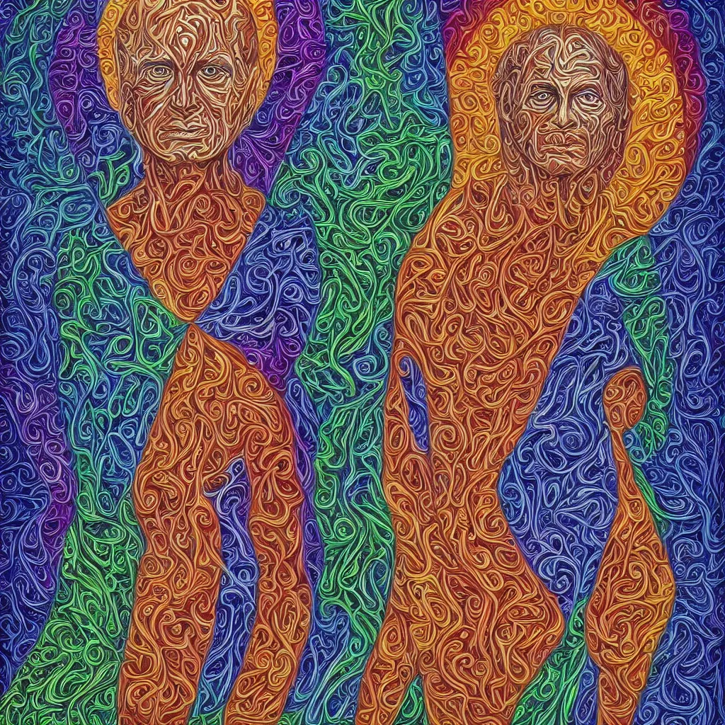 Prompt: alex grey art