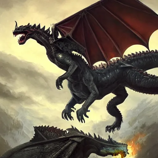 hyperrealistic adolf hitler riding a dragon, | Stable Diffusion