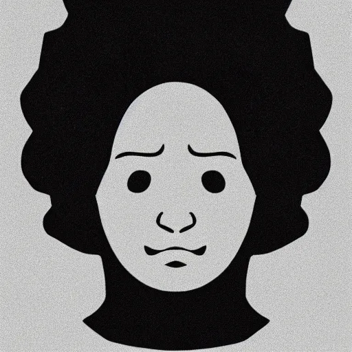 Image similar to symmetrical human portrait of marge simpson, grainy high contrast black and white photography photo print ilford warm tone