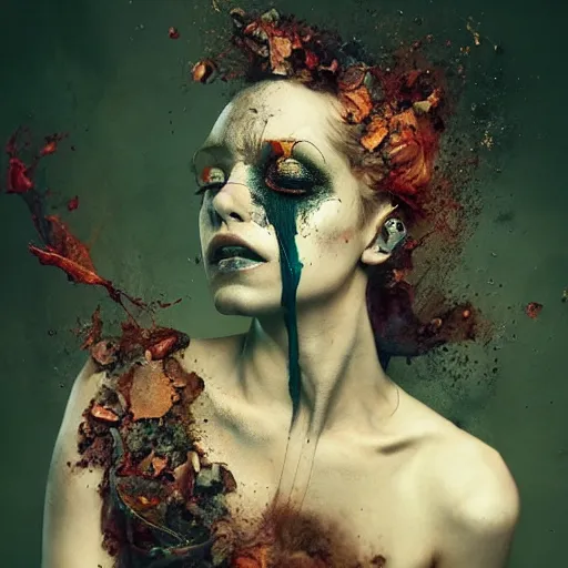 Image similar to by brooke shaden and alberto seveso and eve ventrue and john salminen and tim okamura, trending on artstation hq, deviantart, pinterest, 4 k uhd image