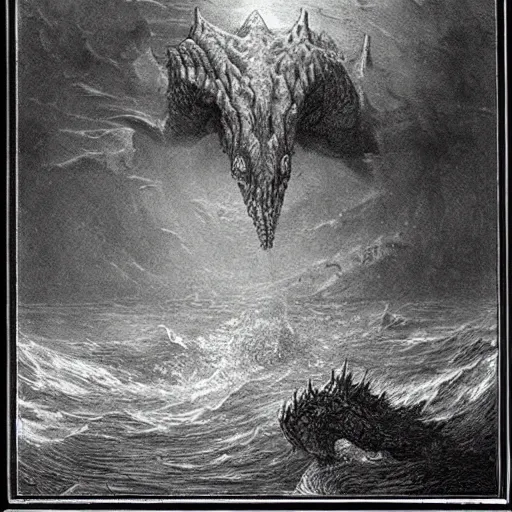 Image similar to leviathan by gustave dore