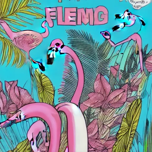 Image similar to flamingo graphic novel