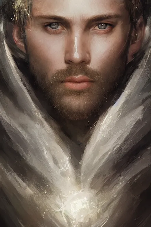 Image similar to King Arthur, close-up portrait, powerfull, intricate, elegant, volumetric lighting, scenery, digital painting, highly detailed, artstation, sharp focus, illustration, concept art, ruan jia, steve mccurry