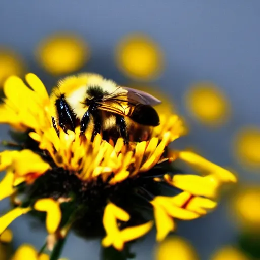 Image similar to A phone callinging a bumblebee