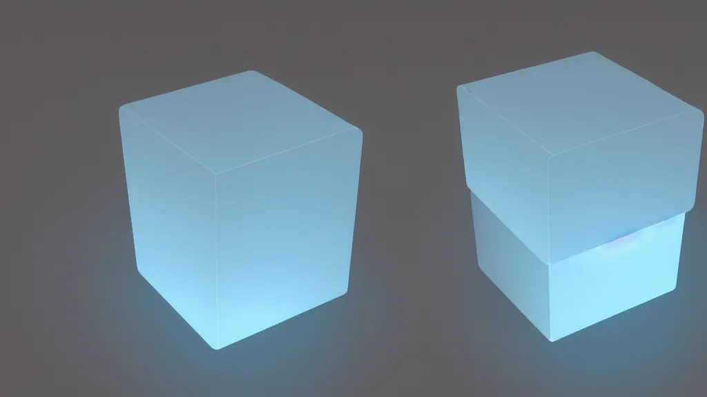 Image similar to a vapor cube, omnidimensional, 8 k, rim lighting, lumen global illumination, opaque, glowing