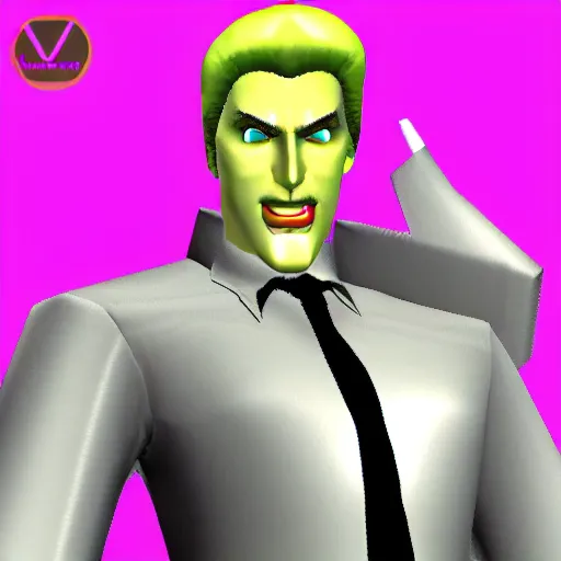 Prompt: Kira Yoshikage in n64 graphics, 3d model, old graphics, jojo, n64 graphics