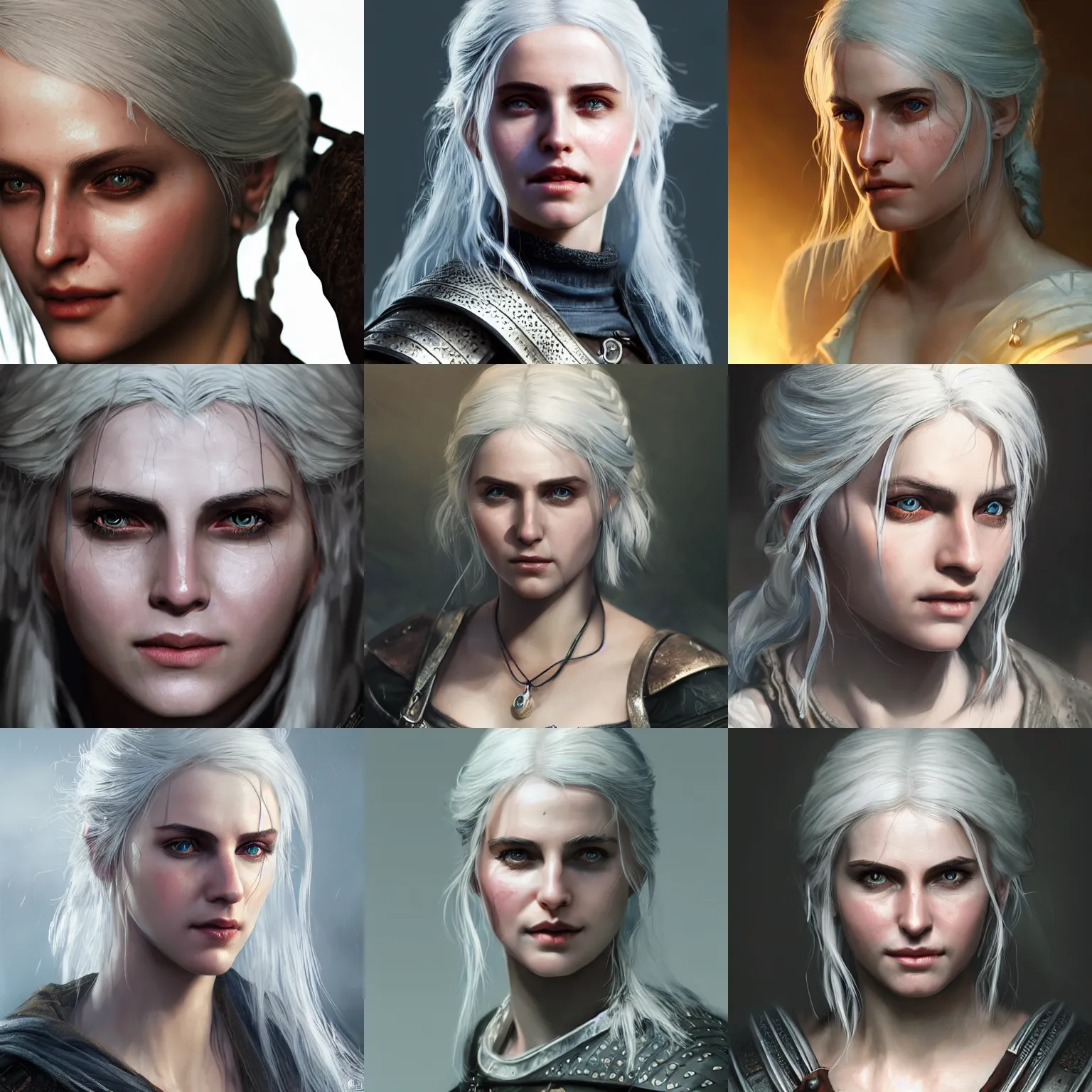 Prompt: hyperrealistic portrait model of ciri the witcher! 5 amazing details 8 k beautiful ultra realistic sharp focus cinematic lightning highly detailed, digital painting, artstation, concept art, smooth, sharp focus, in the style of jeehyung lee mirco cabbia, astor alexander