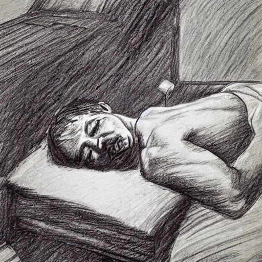 Image similar to the death of marat as a poorly drawn sketch by a six year old