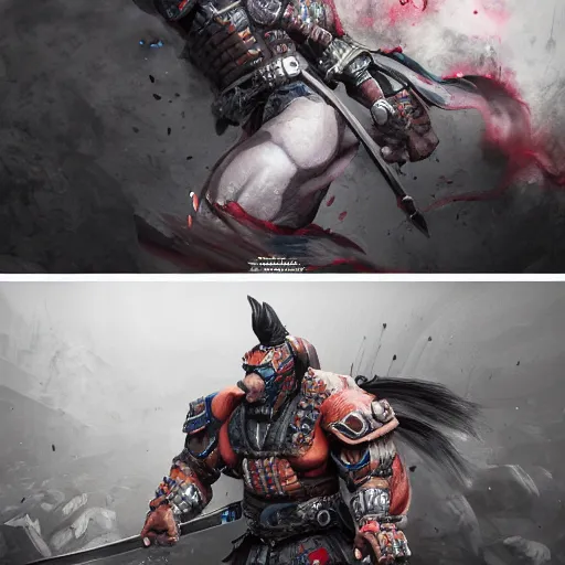 Image similar to a powerful shogun, ultra realistic, hyper detailed, cinematic, action pose, digital art, trending on artstation,