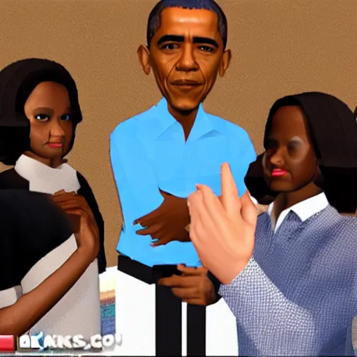 Prompt: barack obama in roblox