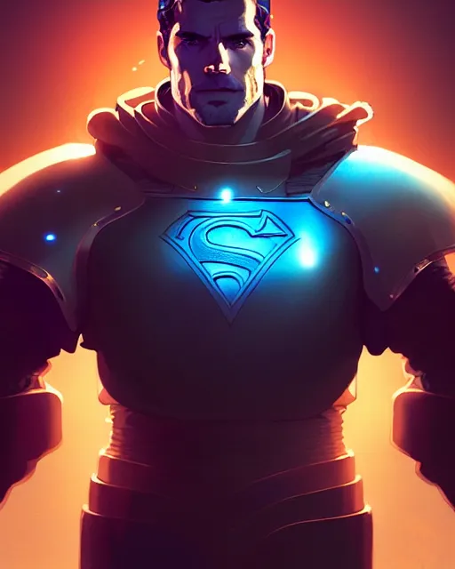 Image similar to portrait, henry cavill as a paladin, bright backlit, key lighting, smooth, gaudy colors, maya render, octane render aesthetic, lol matte painting concept art, official fanart behance hd artstation by jesper ejsing, by rhads and makoto shinkai and lois van baarle and ilya kuvshinov and rossdraws