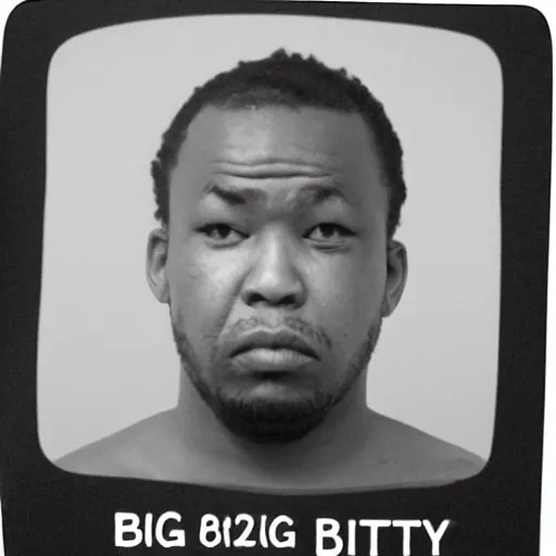 Image similar to mugshot of a man named Big Beef City