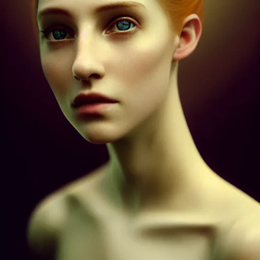 Prompt: photographic portrait of a stunningly beautiful english classical renaissance female in soft dreamy light at sunset, beside the river, soft focus, contemporary fashion shoot, in a denis villeneuve and tim burton movie, by edward robert hughes, annie leibovitz and steve mccurry, david lazar, jimmy nelsson, extremely detailed, breathtaking, hyperrealistic, perfect face, octane render