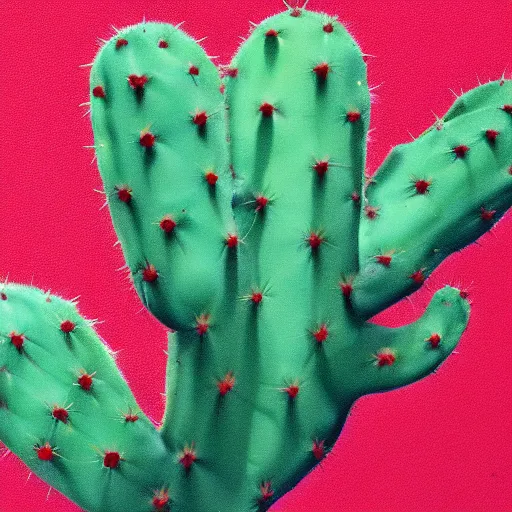 Prompt: cactus on blood