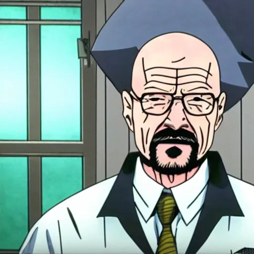 Image similar to screenshot of Walter White in Hunter x Hunter (2011)