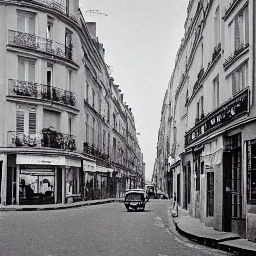 Image similar to une rue de paris en 1 9 6 0