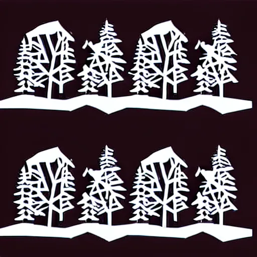 Image similar to winter - themed vector art panel for cnc plasma, laser, stencil, unique winter design