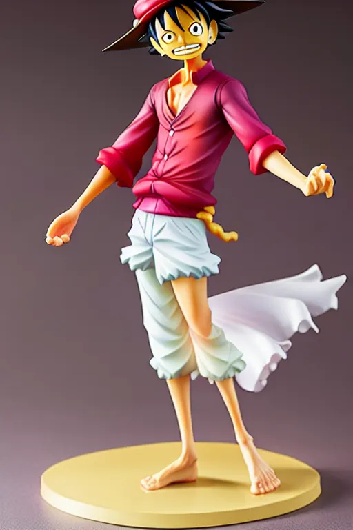 Image similar to figurine of luffy wearing an elegant summer blouse, personification, official store photo, commercial photo, featured on amiami, lovecraftian, 8 k, 8 5 mm, beautiful composition