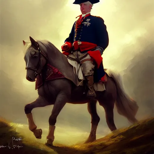 Prompt: portrait of bonnie prince charlie atop his horse, 4 k, concept art, by wlop, ilya kuvshinov, artgerm, krenz cushart, greg rutkowski, pixiv. cinematic dramatic atmosphere, sharp focus, volumetric lighting, cinematic lighting, studio quality