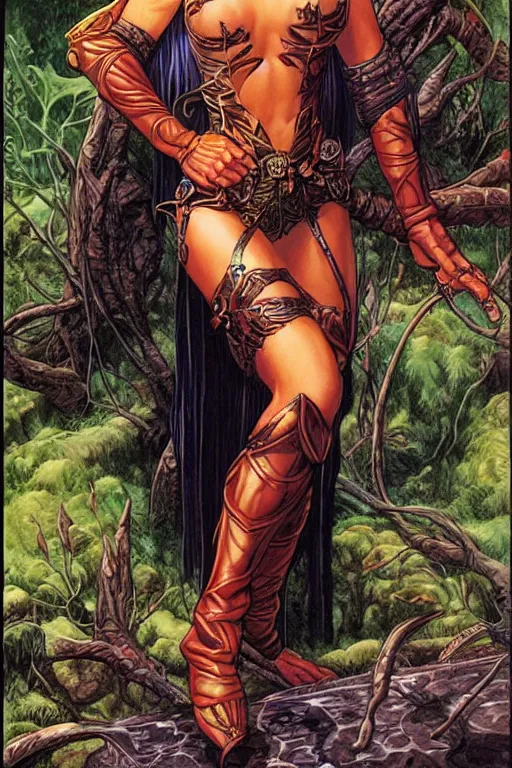 Prompt: A beautiful Elf woman by larry Elmore, Jeff easley and Boris Valejo and Julie Bell