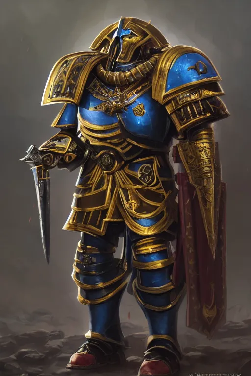 Image similar to armor portrait heros warhammer 4 0 k horus heresy fanart - the primarchs emperor by johannes helgeson animated with vfx concept artist & illustrator global illumination ray tracing hdr fanart arstation zbrush central hardmesh 8 k octane renderer comics stylized