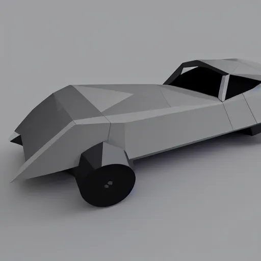 Image similar to a low poly model of a car