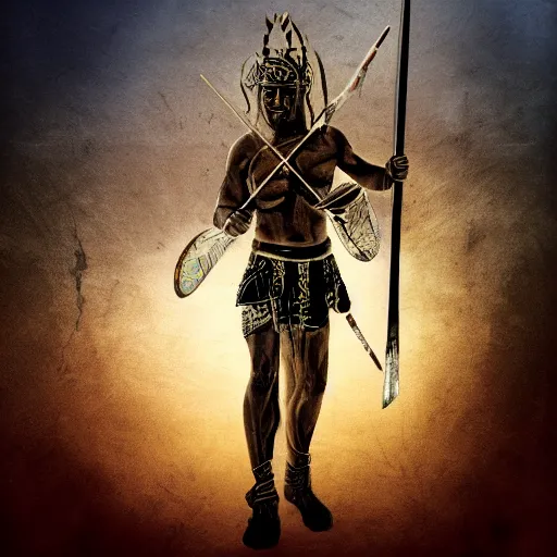 Image similar to warrior with a spear