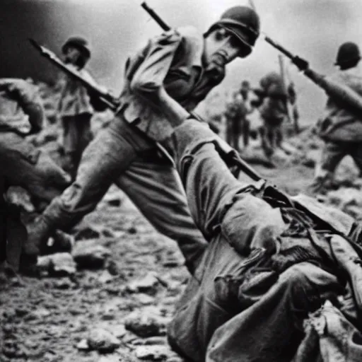 Image similar to the war, by robert capa,