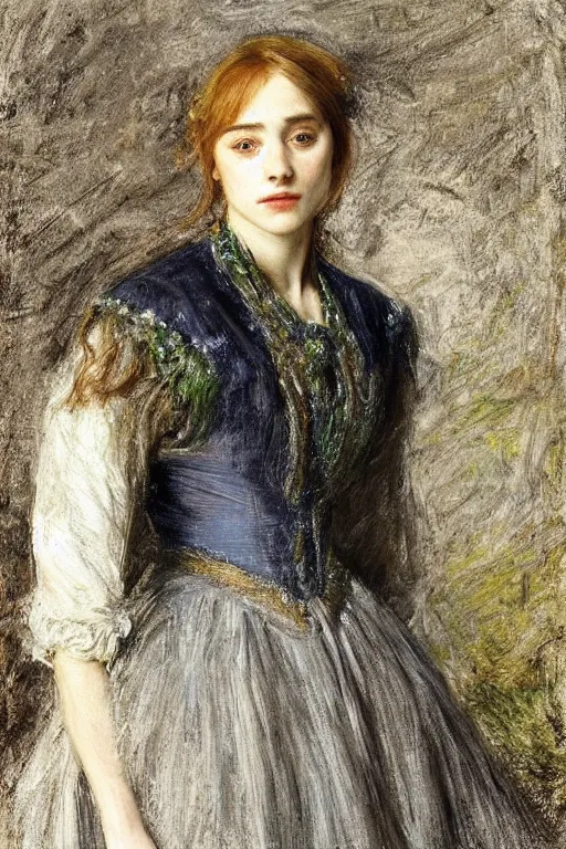 Prompt: a true-to-life portrait of Saoirse Ronan painted by John Everett Millais, realistic