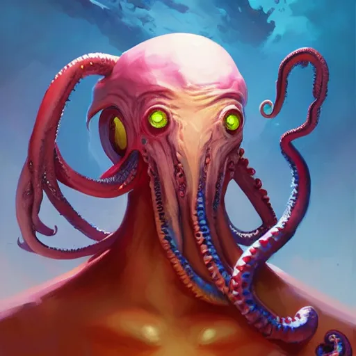 Image similar to mind flayer pirate with tentacle mouth, behance hd artstation by jesper ejsing by rhads, makoto shinkai and lois van baarle, ilya kuvshinov, ossdraws