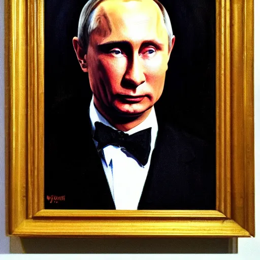 Prompt: oil painting portrait of Vladimir Putin, John Singer Sargent style