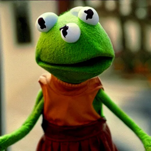 Image similar to Kermit the Frog, from Amelie (2001)