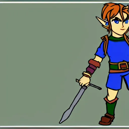 Prompt: link in the style of kyle ferrin