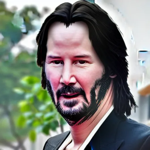 Image similar to Keanu Reeves as a canoe
