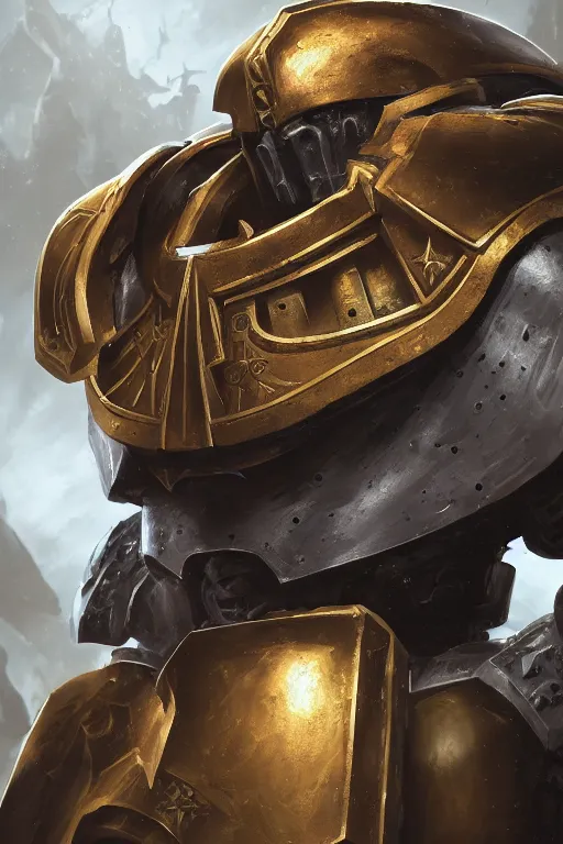 Image similar to armor portrait heros warhammer 4 0 k horus heresy fanart - the primarchs emperor by johannes helgeson animated with vfx concept artist & illustrator global illumination ray tracing hdr fanart arstation zbrush central hardmesh 8 k octane renderer comics stylized